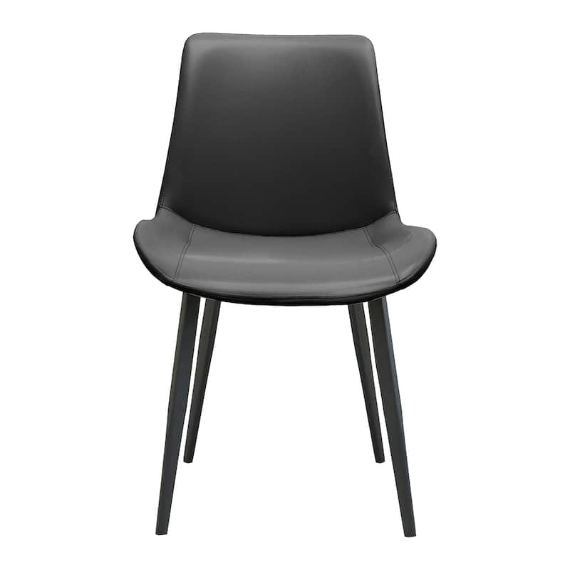 PU Leather Dining Chair with Metal Legs, Modern Upholstered Chair Set of 2 for Kitchen, Restaurant, Living, Meeting Room