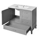 preview thumbnail 48 of 70, GDFStudio - Aurea 36" Bathroom Vanity with Ceramic Sink, Soft-Close Door & 3 Drawers