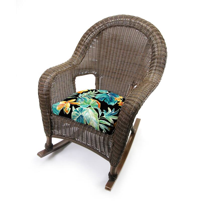 18" x 18" Contoured Outdoor Wicker Seat Cushion - Set of 2 - 18'' L x 18'' W x 4'' H