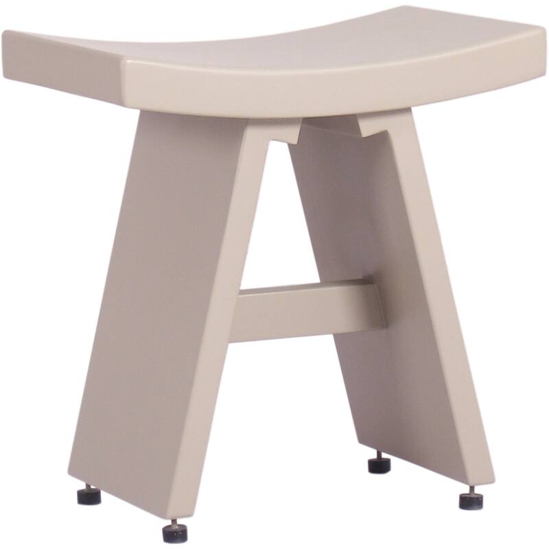 18" Asia Decorative Wood Bench - Grey