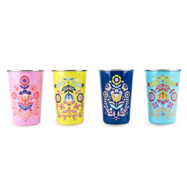 Frida: Assorted Painted Floral Tumblers by Blush®