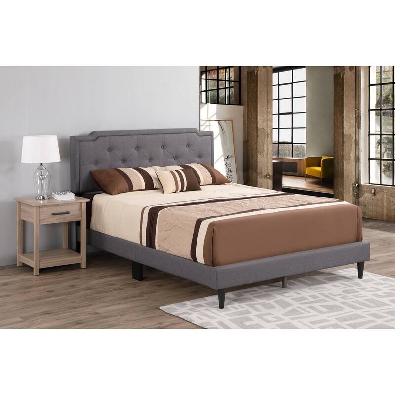 Gray Queen Bed with Casual Style, Neutral Finish and Sturdy Frame for Comfortable Bedroom Retreats and Stylish Living