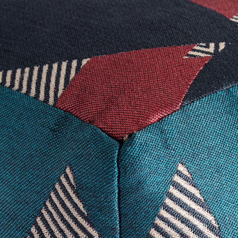 Jani Martinique 18" x 18" x 18" Square Indoor/Outdoor Pouf Ottoman