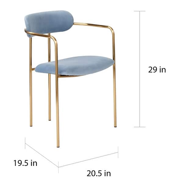 Simple Living Retro Velvet Dining Arm Chair (Set of 2)