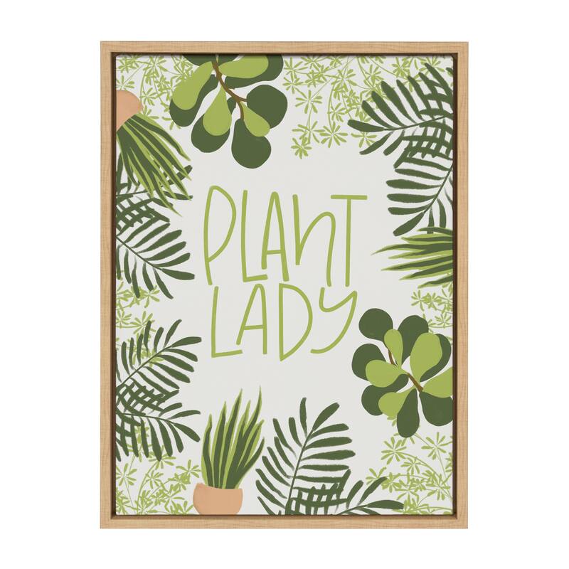 Kate and Laurel Sylvie Lady Canvas by Jenn Van Wyk - 18x24 - Plastic - Brown