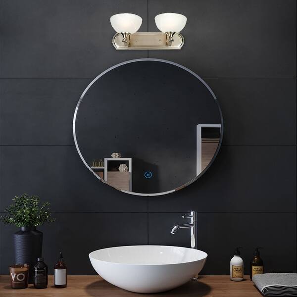 slide 1 of 5, Rick 2 Light Vanity Lighting, in Satin Nickel - Satin Nickel