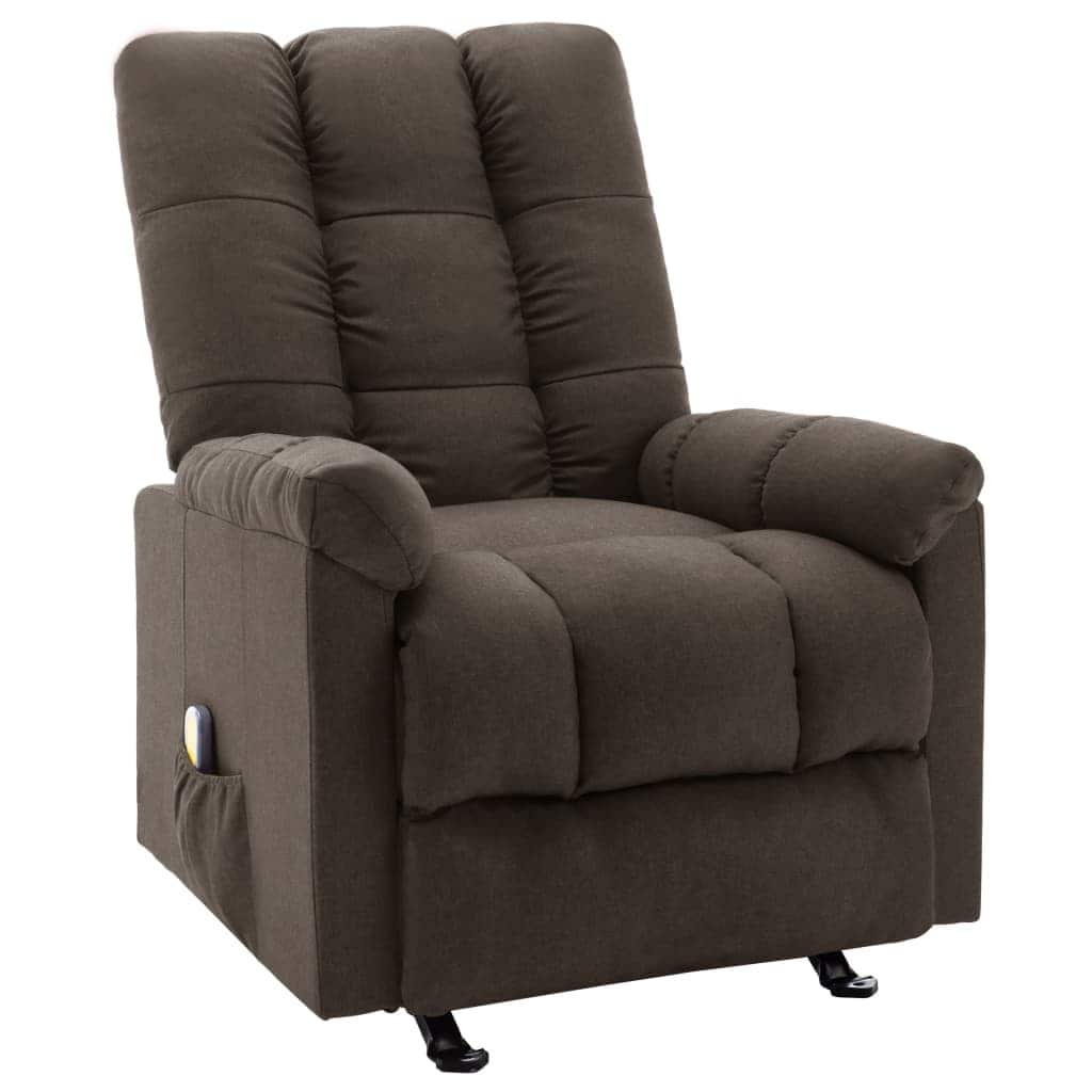 vidaXL Massage Recliner Electric Massaging Recliner Chair for Elderly Fabric - 28.1" x 38" x 39.6"