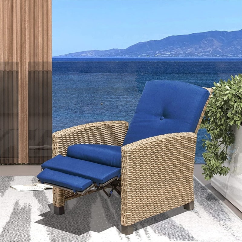 Wicker reclining garden new arrivals chairs