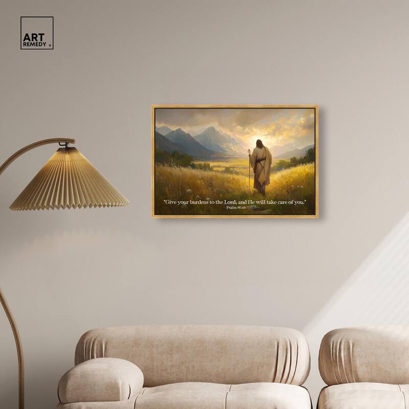 Give Your Burdens Canvas by Art Remedy