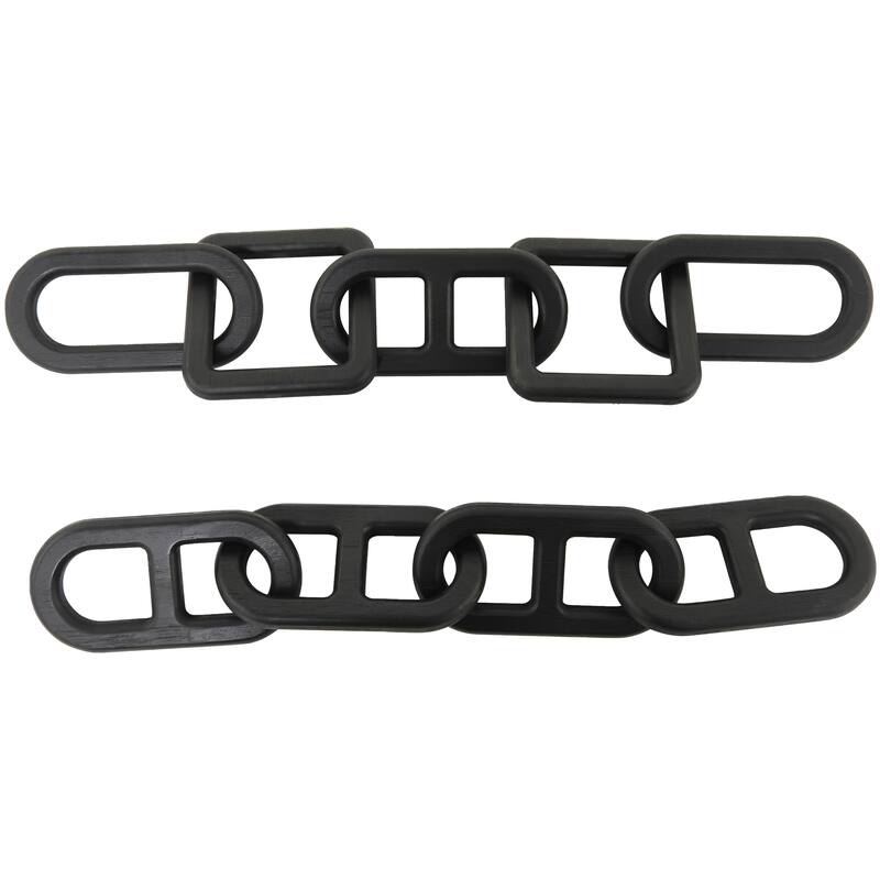 Wood Chain Decorative Sculpture - Set of 2 White or Black - CosmoLiving by Cosmopolitan - Black