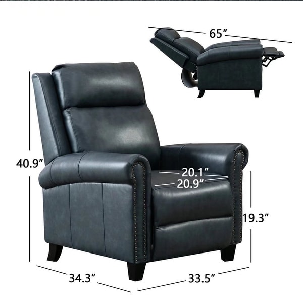 Member's mark olivia leather pushback sale recliner