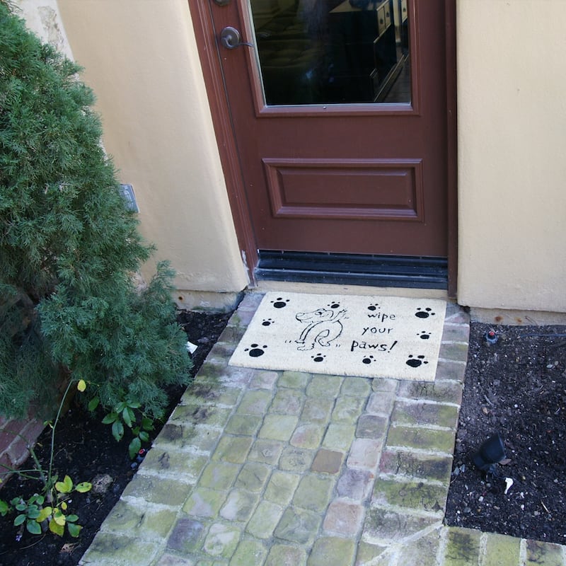 Rubber-Cal "Decorative Doggy Door Mats" - 2 Coco Door Mats Outdoor - 18" x 30"