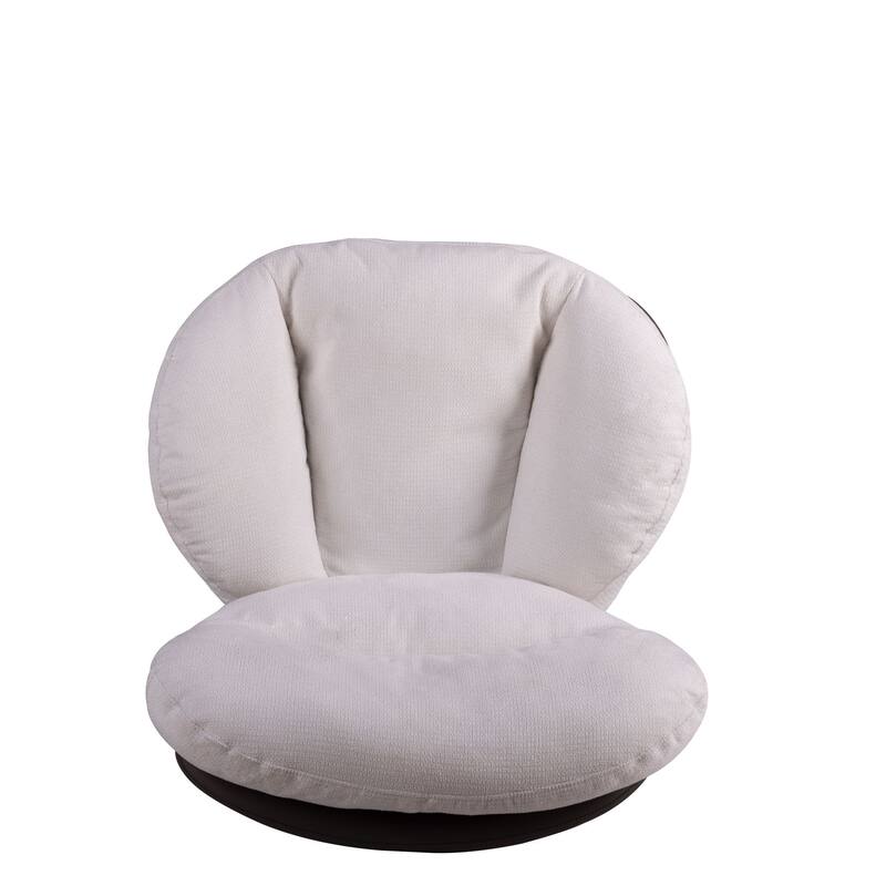 Modern Chenille 360° Swivel Office Chair with Metal Base Frame