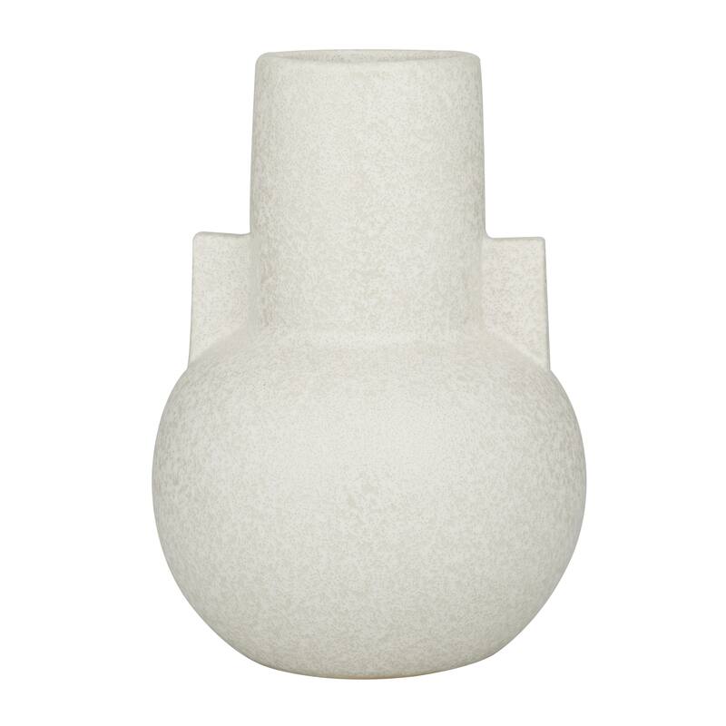 CosmoLiving by Cosmopolitan White Ceramic Handmade Decorative Vase