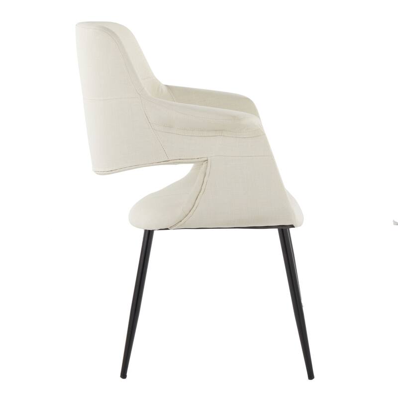 Silver Orchid Fauske Upholstered Chair with Metal Legs - Set of 2