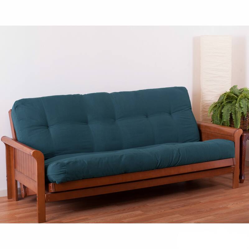 7-inch Thick Twill Futon Mattress (Twin, Full, or Queen) - Indigo - Queen