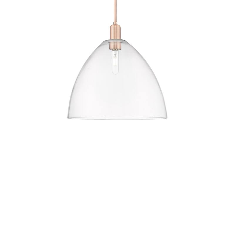 Innovations Lighting 716-1S-18-16 Bristol Pendant Bristol 16" Wide - Antique Copper / Clear