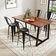 preview thumbnail 3 of 17, Costway Set of 4 High Back Metal Stool 30'' Seat Bar Height Industrial