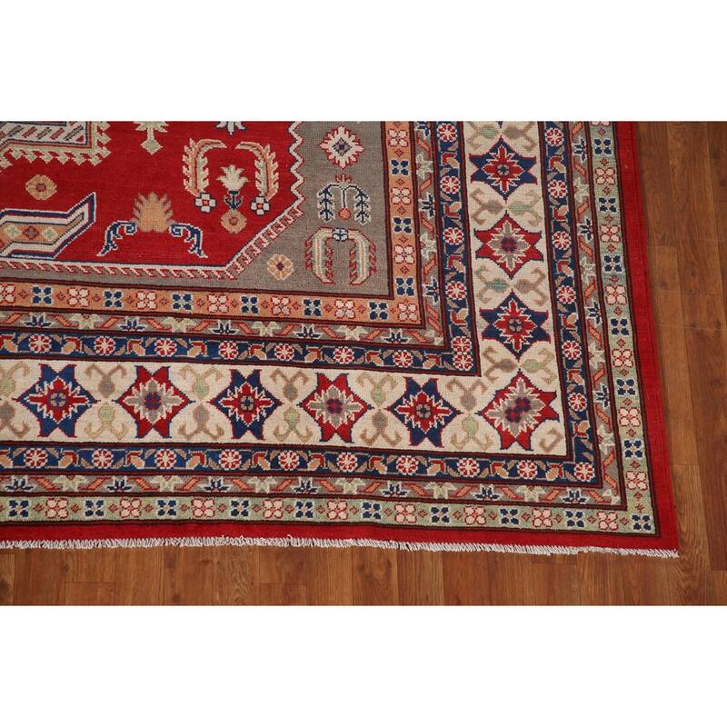Traditional Kazak Oriental Area Rug Hand-Knotted Wool Carpet - 8'5" x 11'5"