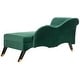 preview thumbnail 8 of 9, SAFAVIEH Caiden Emerald/ Black Chaise - 63' x 27.5' x 30'