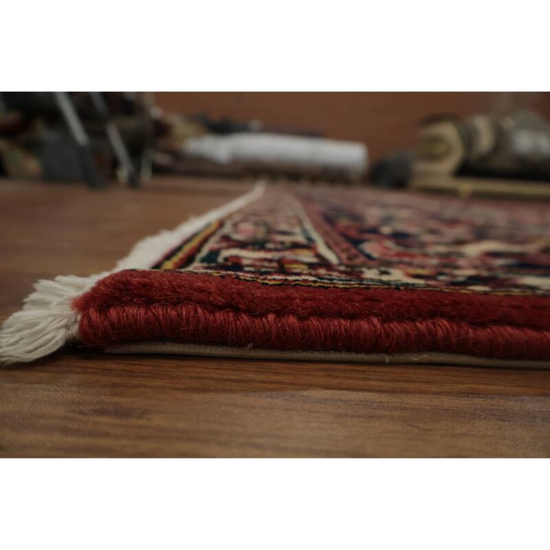 Hand Knotted Oriental 100% Wool Carpet Traditional Floral Red Bakhtiari Area Rug - 12' 9'' X 9' 10''