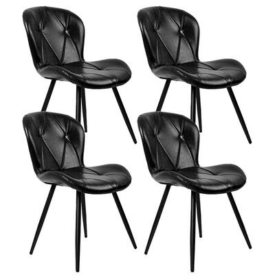 Dining Chairs Set Of 4, Modern Kitchen Chairs With Soft Cushion, Comfortable Upholstered Fabric Dining Room Chairs For Kitchen