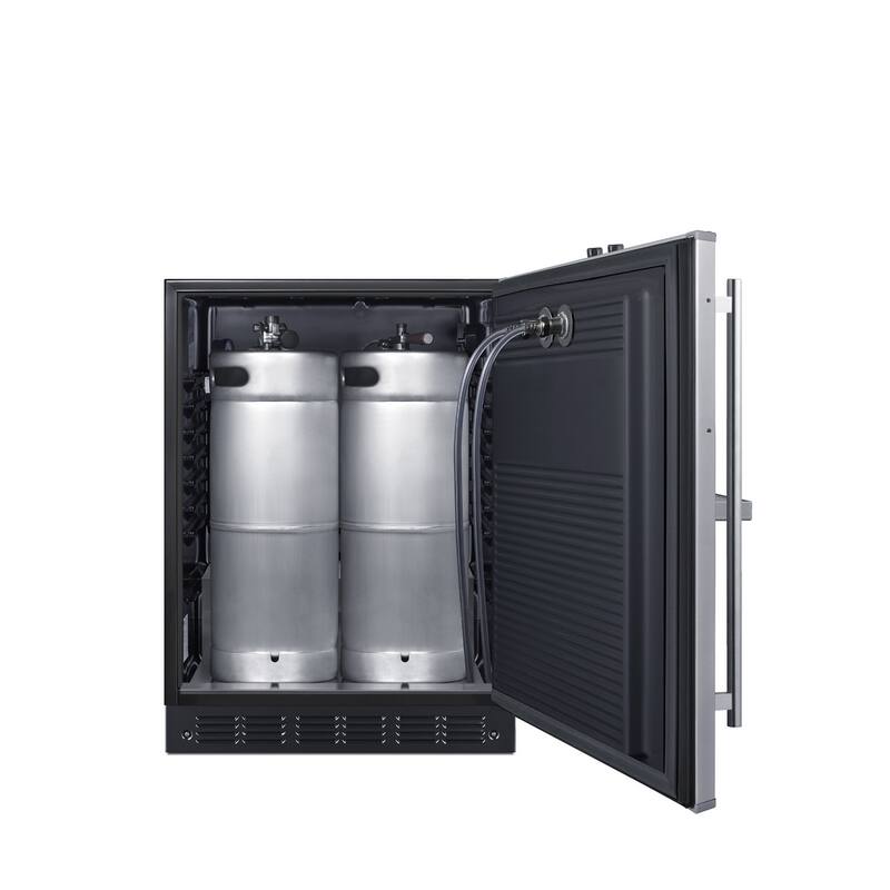 Summit SBCFRTPADA 24" Wide 5.3 Cu. Ft. Built-In Double Tap Kegerator