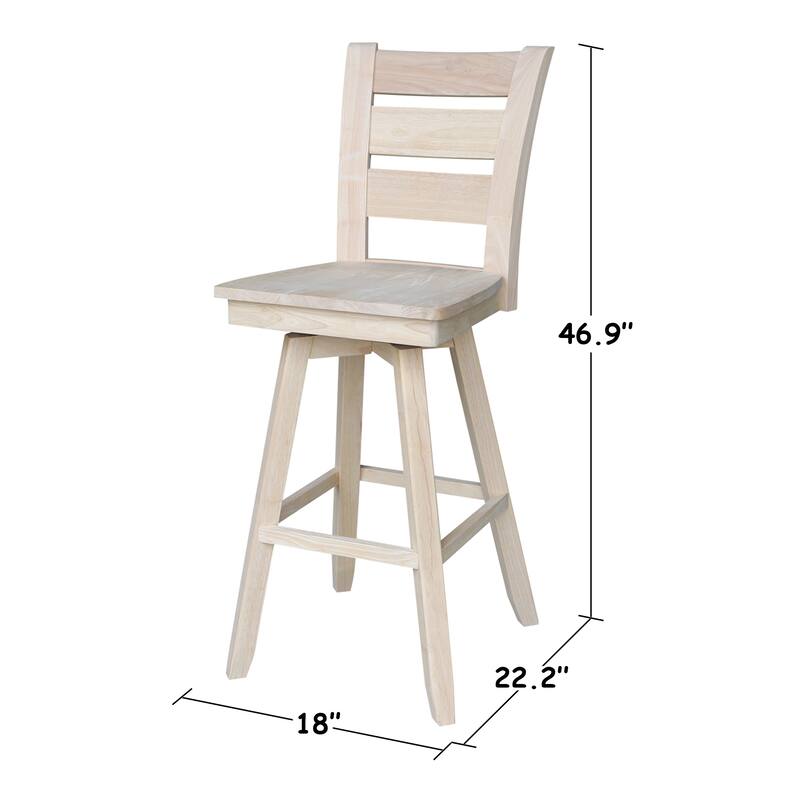 Tuscany Solid Wood Swivel Stool