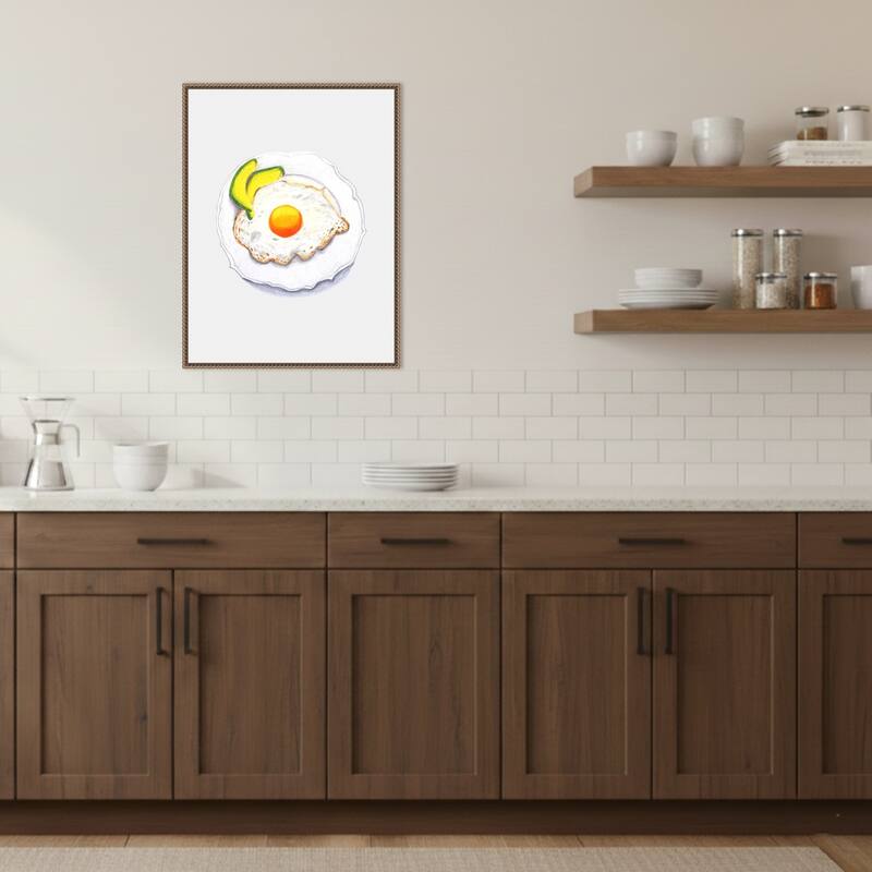 Huevo Frito Con Aguacate by Elizabeth C (23 x 30 in.), Framed Canvas Wall Art Print