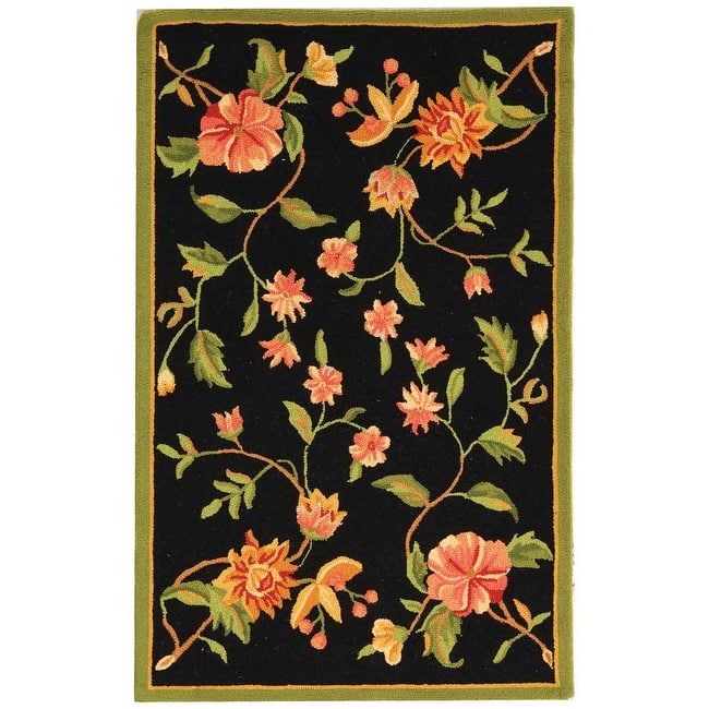 SAFAVIEH Handmade Chelsea Rodovica Floral French Country Wool Rug
