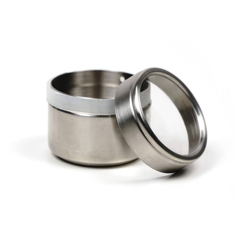 4-Oz Clear Top Metal Tin Choose Regular or Magnetic