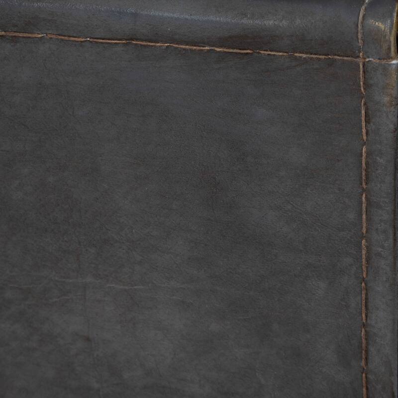 Stephanik 20.25 in. W Rectangular Marble & Leather Magazine Side Table