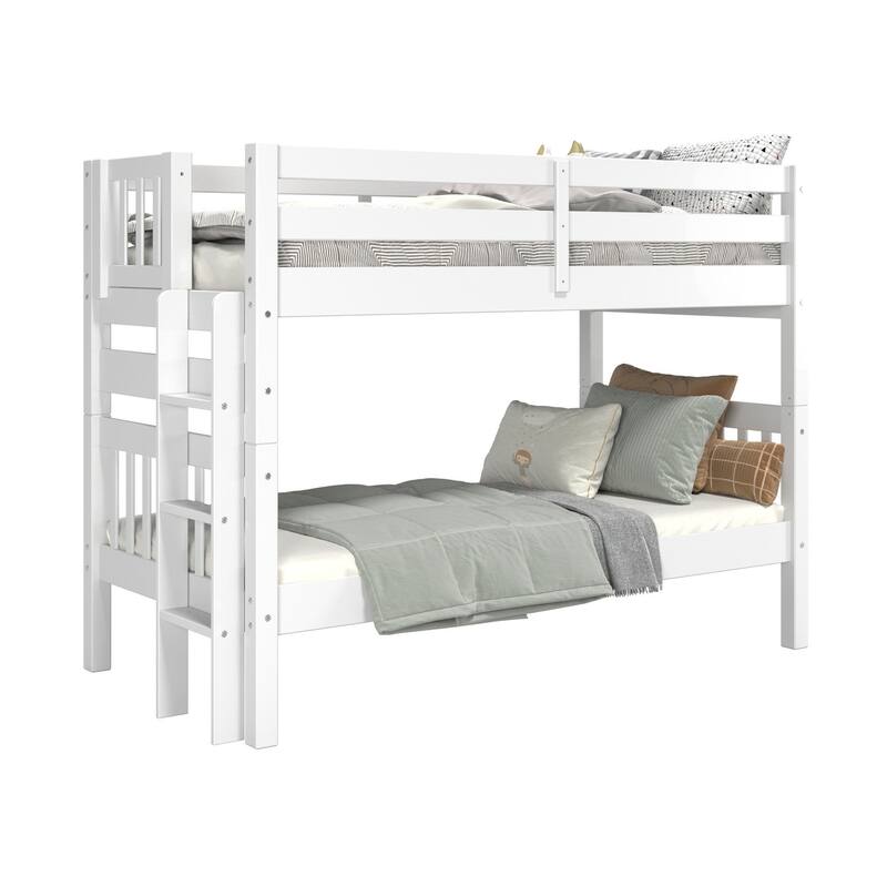 Taylor & Olive Trillium Twin over Twin Bunk Bed with End Ladder
