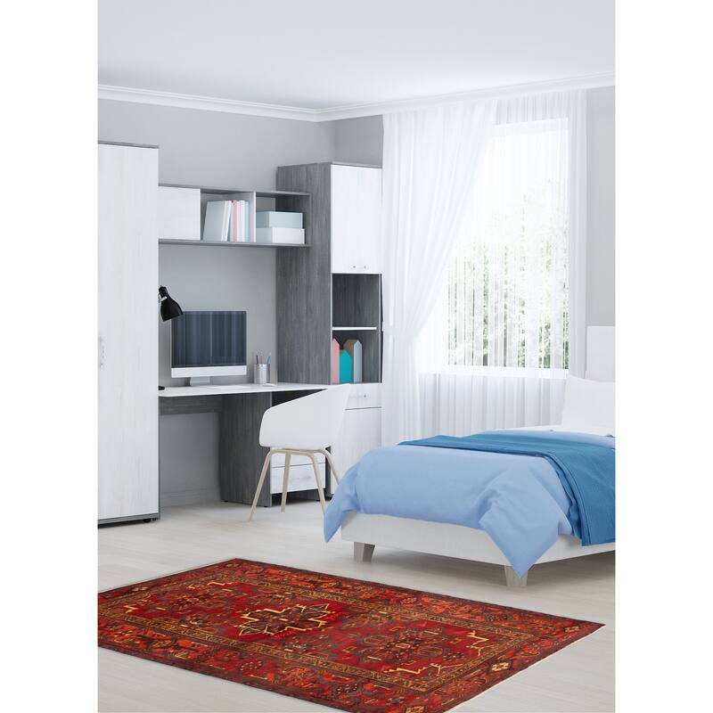 ECARPETGALLERY Hand-knotted Anadol Red Wool Rug - 4'0 x 6'10