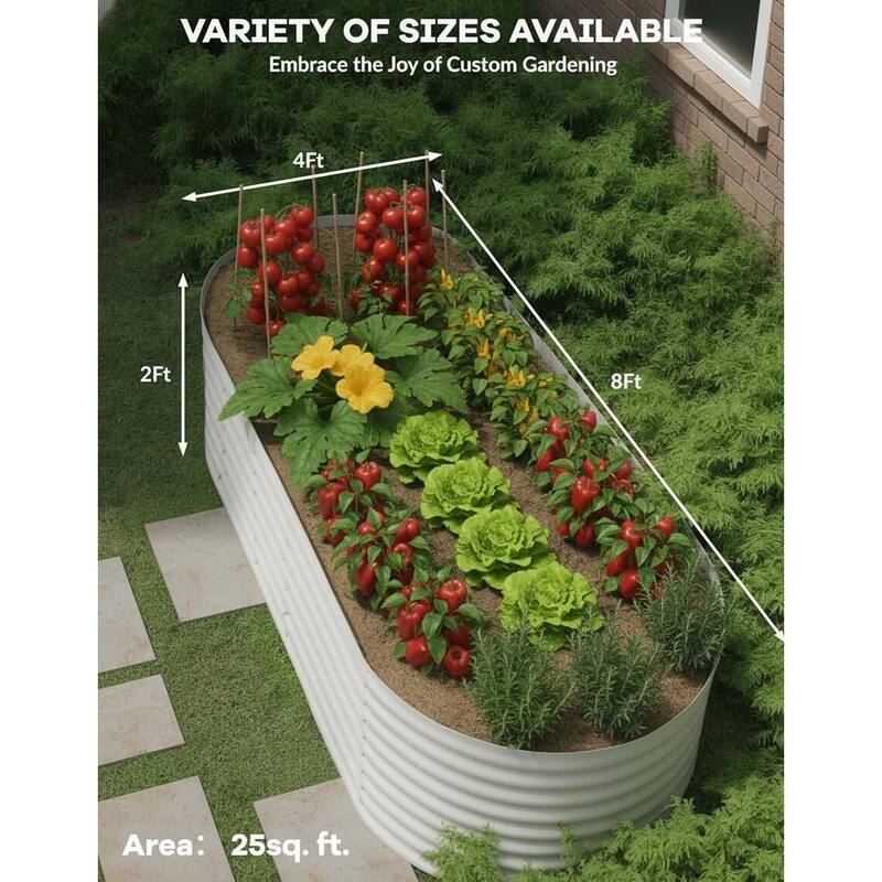 Outdoor Galvanized Raised Garden Beds
