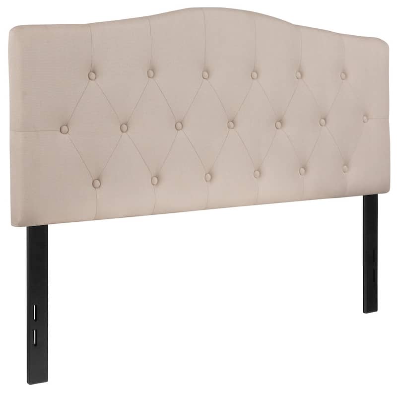 Arched Button Tufted Upholstered Headboard