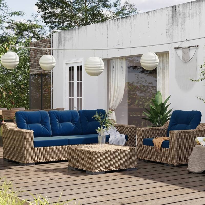 WINSOON 24x24 Inch Outdoor Deep Seat Cushion Set,Waterproof and Resistant
