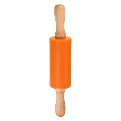 Silicone Rolling Pins for Baking 23.5cm x 4.2cm Orange