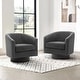 preview thumbnail 55 of 64, Corduroy Upholstered Swivel Barrel Chair (Set of 2)