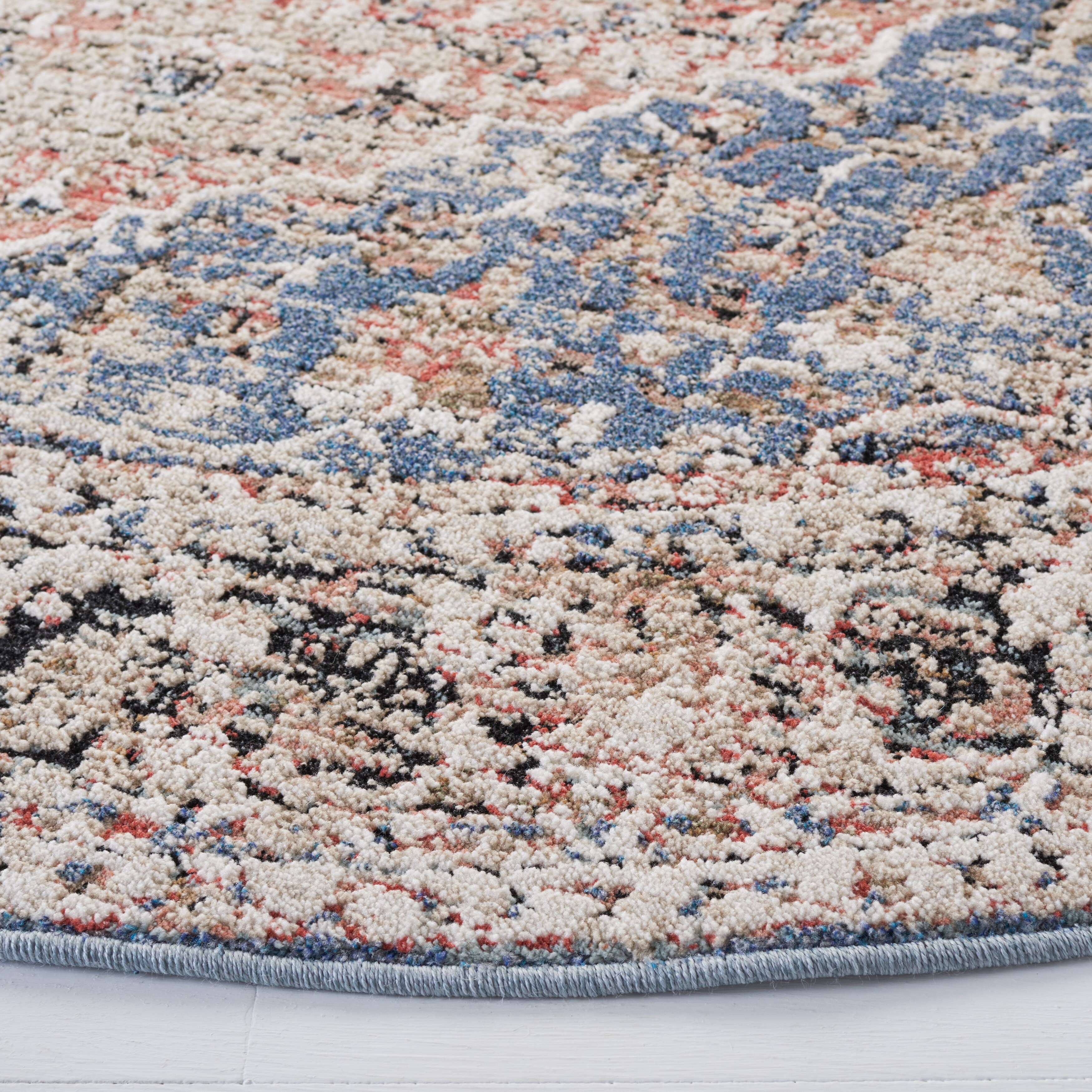 洋楽 RAKUTAO 91061 allen + roth 5 X 5 (ft) Rust Round Indoor Area Rug 6R-9779-209 at