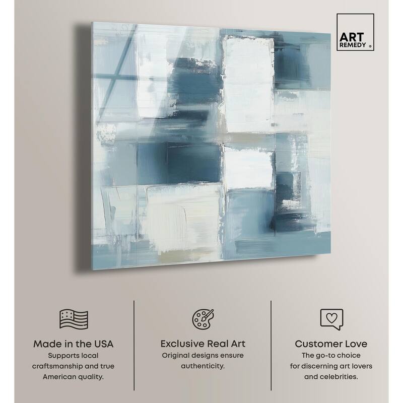 Deconstructed Blue I Acrylic by Art Remedy, Ready to Hang