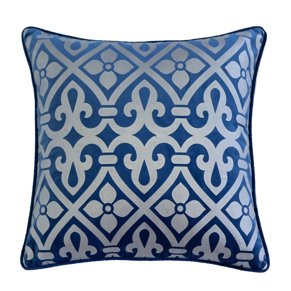 Homey Cozy Foil Print Vintage Throw Pillow Cover & Insert