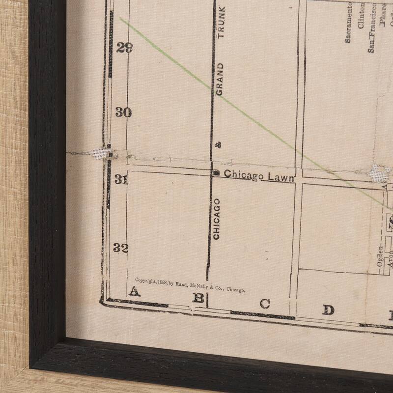 City of Chicago Map Framed Art Print