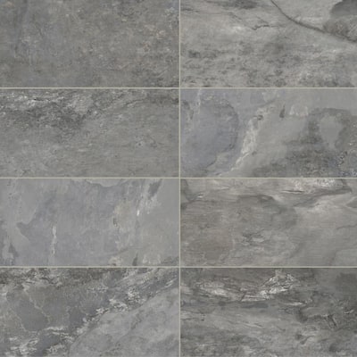 The Tile Life Wells Stone 12x24 Grey Porcelain Floor & Wall Tile