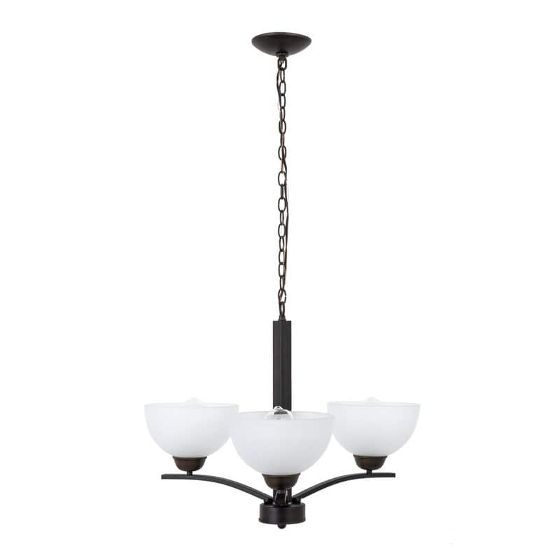 Yosemite Home Decor Alta Peak Collection 3 Light Bowl Chandelier - 21 x 21 x 18