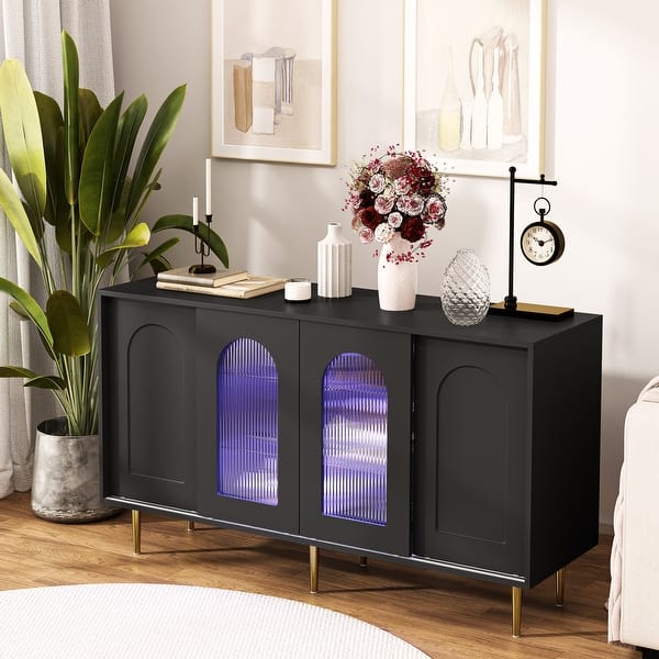 pamela anderson black dress Rolanstar Dresser for Bedroom with LED Lights and Power Outlets, 55