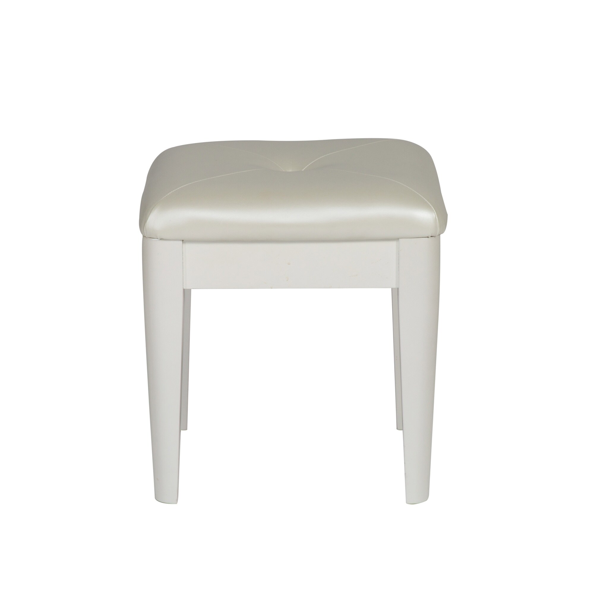 Stardust Iridescent White Vanity Bench Overstock 18620402