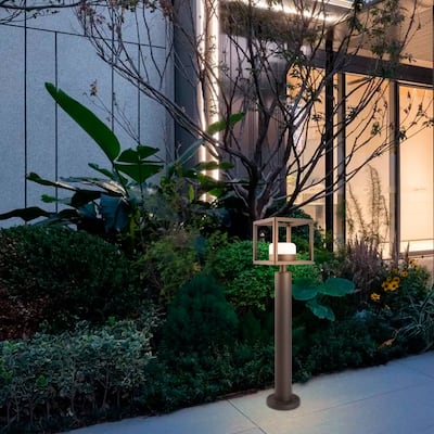 Light Outdoor Pathway LED Lights Lantern 33.5 IN 6.5W 650Lm 3000K - 34.25in