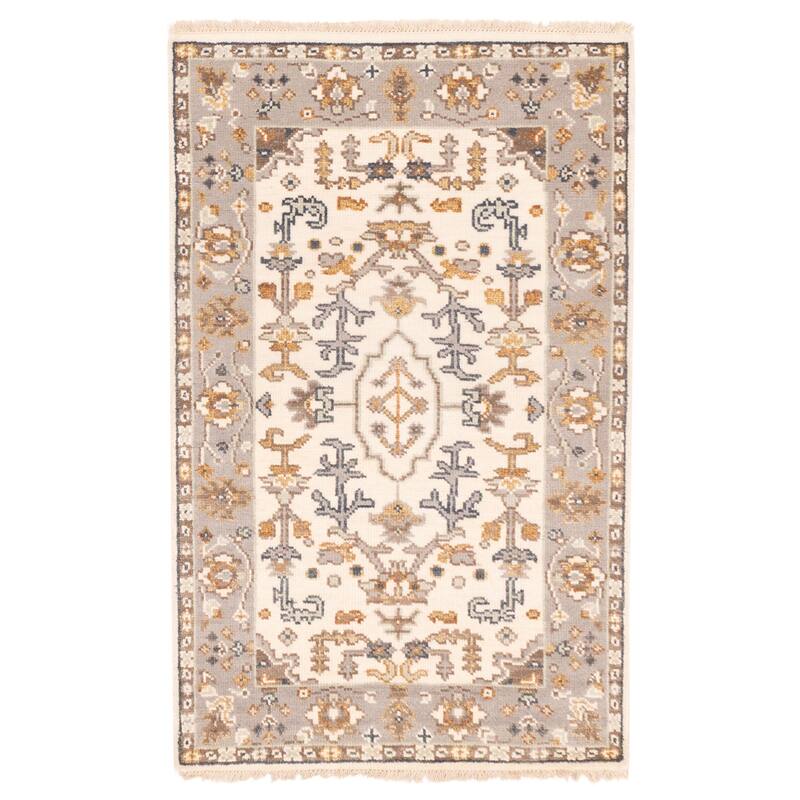 ECARPETGALLERY Hand-knotted Jules Serapi Cream Wool Rug - 3'1 x 5'1