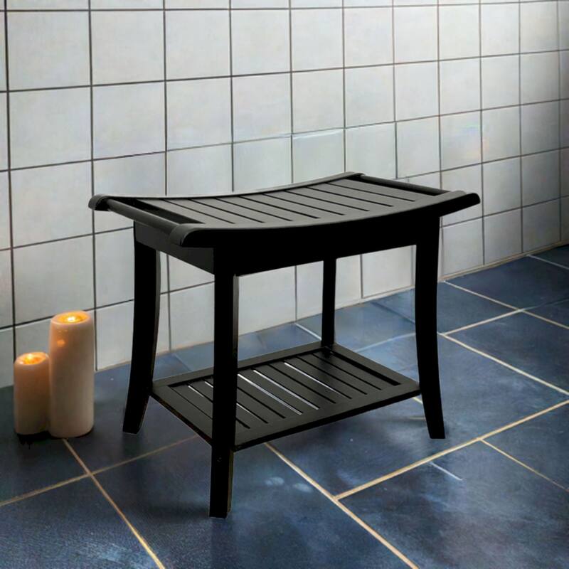 Solid Bamboo Spa Style Bench